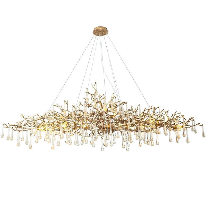 Luster Gaze Verdant Canopy Crystal Chandelier - Background Shot