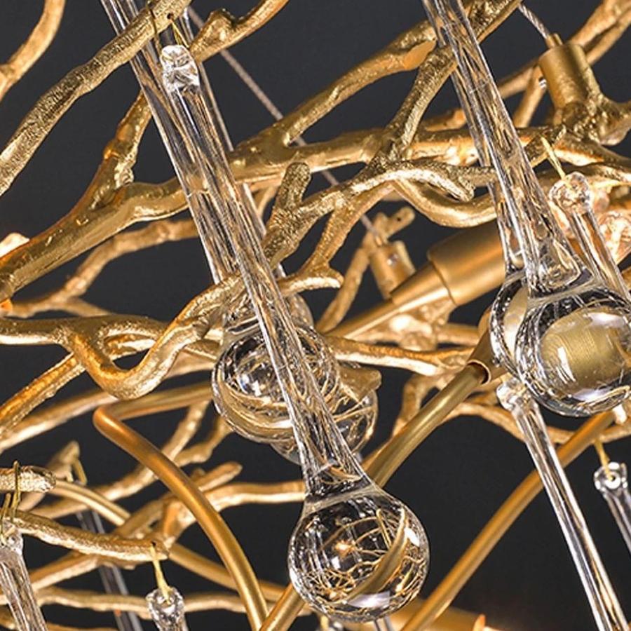 Luster Gaze Verdant Canopy Crystal Chandelier - Background Shot