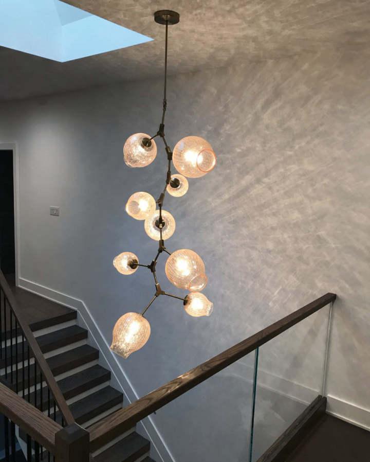 Covington Drop Globe Branching Bubble Chandelier 38''-Chandelier-Arialamps