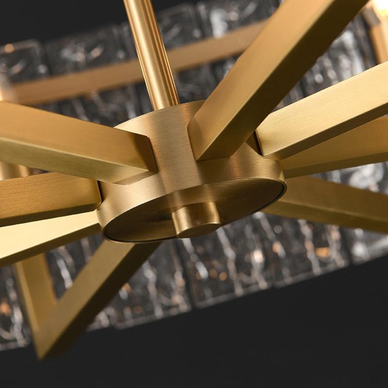 Luster Gaze Radiant Aura Round Crystal Chandelier - Background Shot