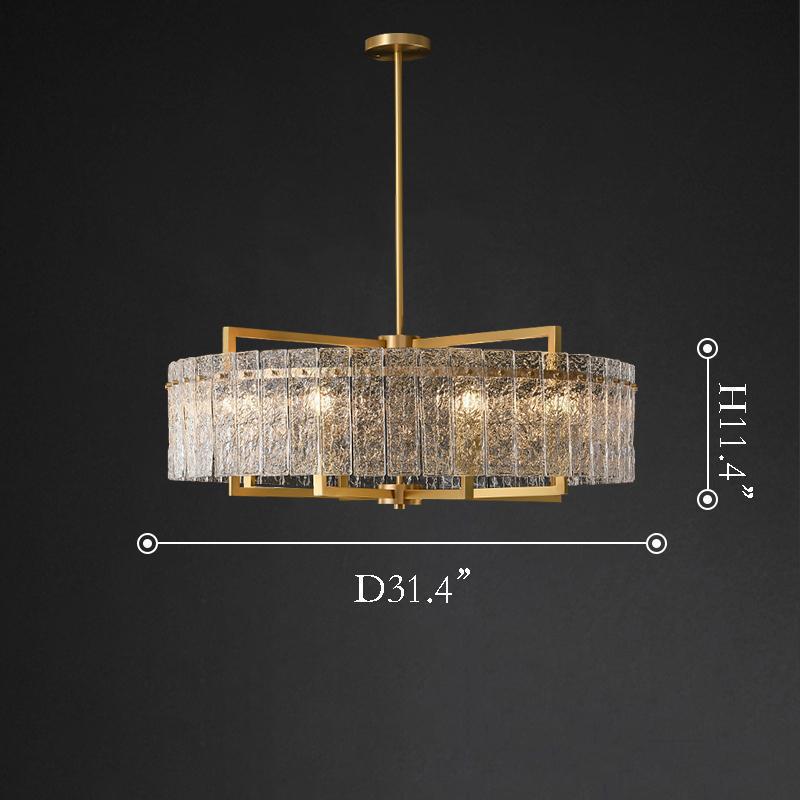 Luster Gaze Radiant Aura Round Crystal Chandelier - Background Shot