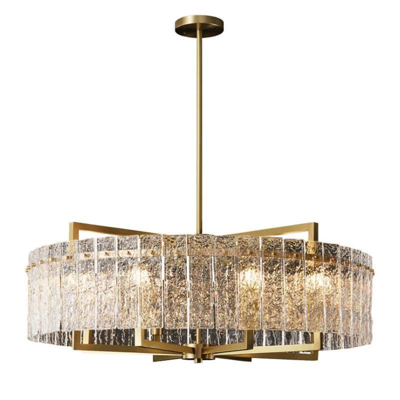 Luster Gaze Radiant Aura Round Crystal Chandelier - Background Shot