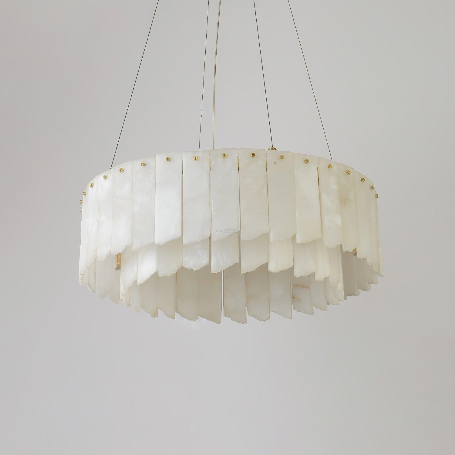 Alabaster Cascade Tiered Chandelier 27.6
