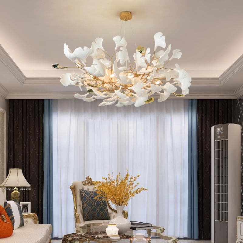 Ginkgo Chandelier Gold