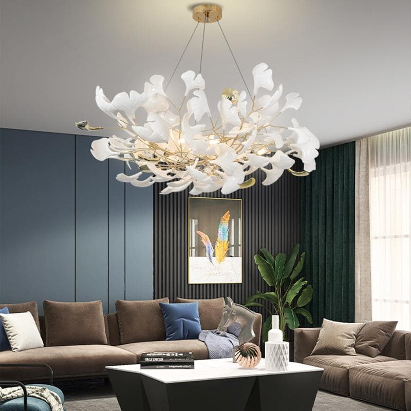 Ginkgo Chandelier Gold