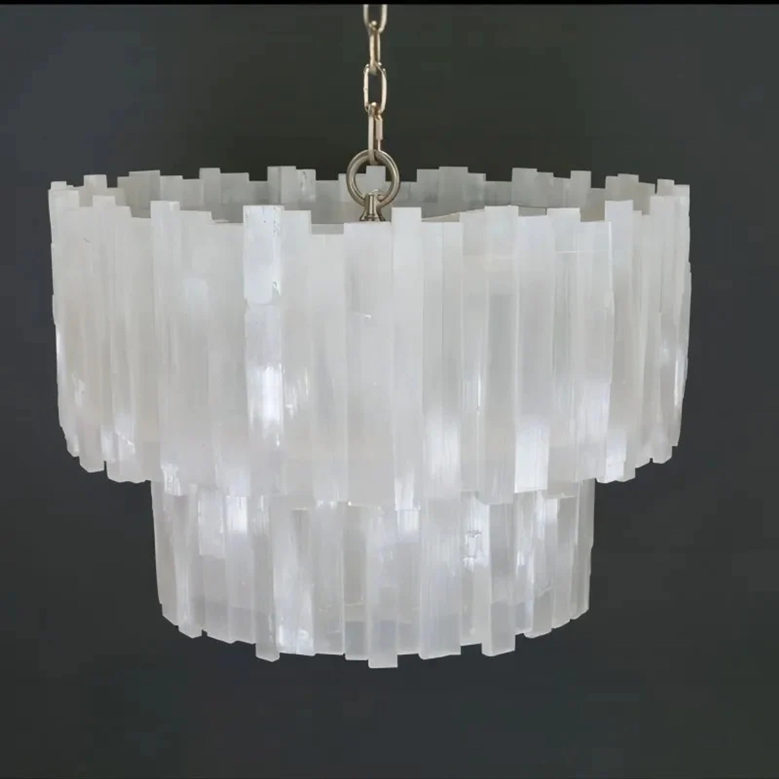 Shahida Selenite Chandelier - Luster Gaze