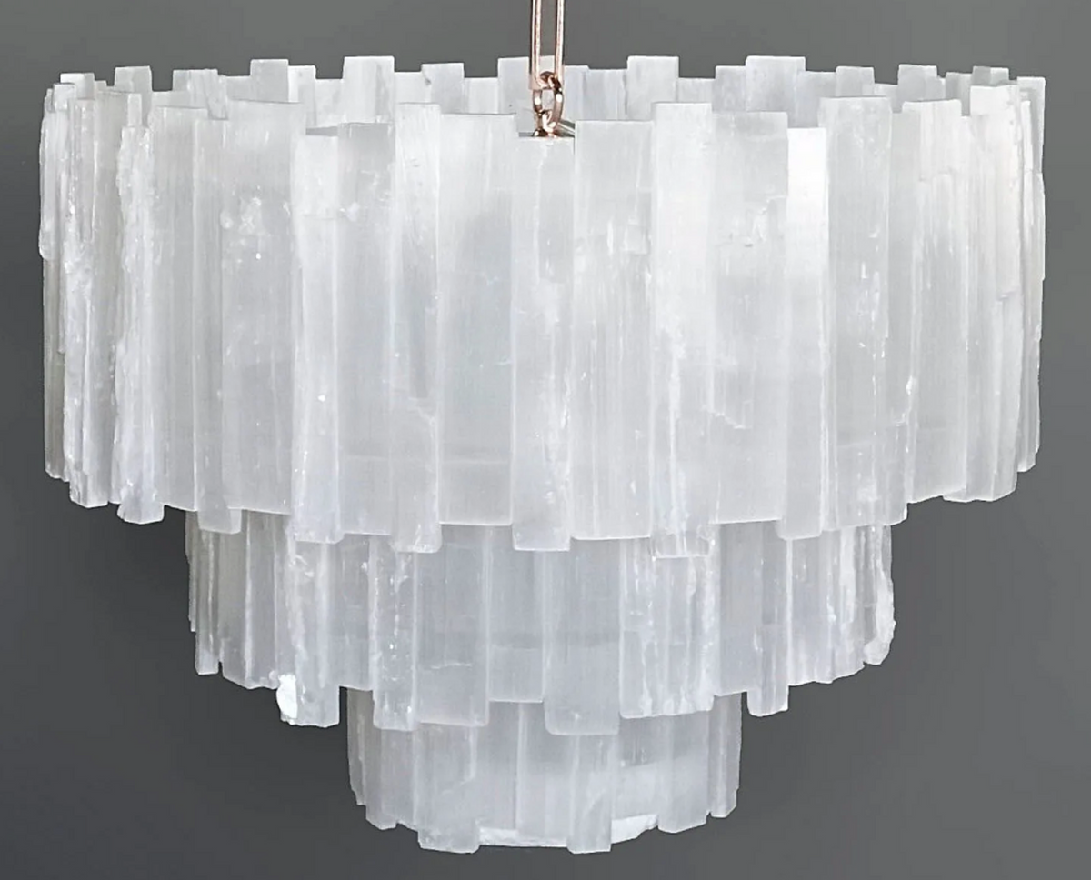 Shahida Selenite Chandelier - Luster Gaze