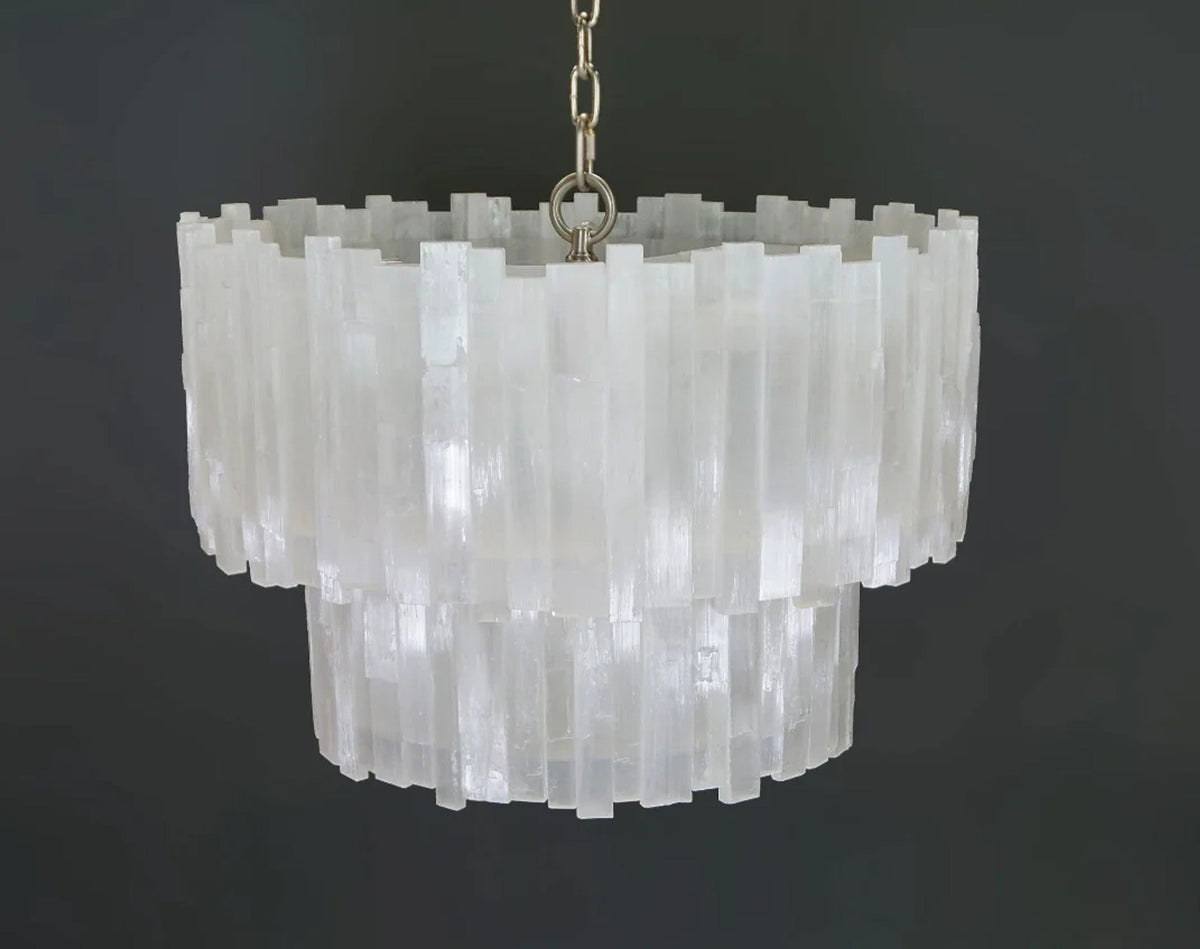 Shahida Selenite Chandelier - Luster Gaze