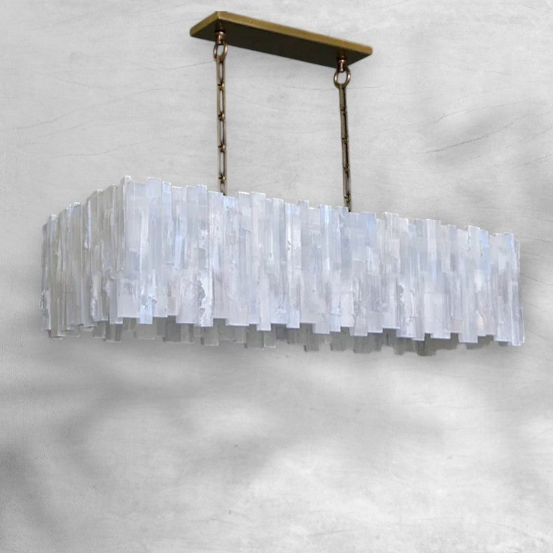 Selonite Rectangular Multi-Tier Chandelier