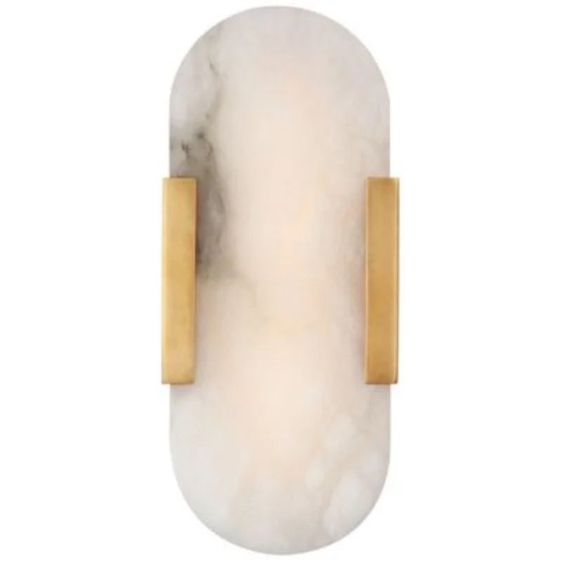 Melang Lowell Elongated Alabaster Wall Sconce 10"