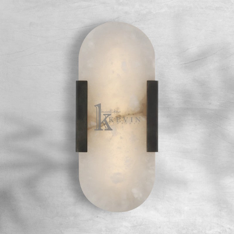 Koltin Melange Elongated Alabaster Wall Sconce
