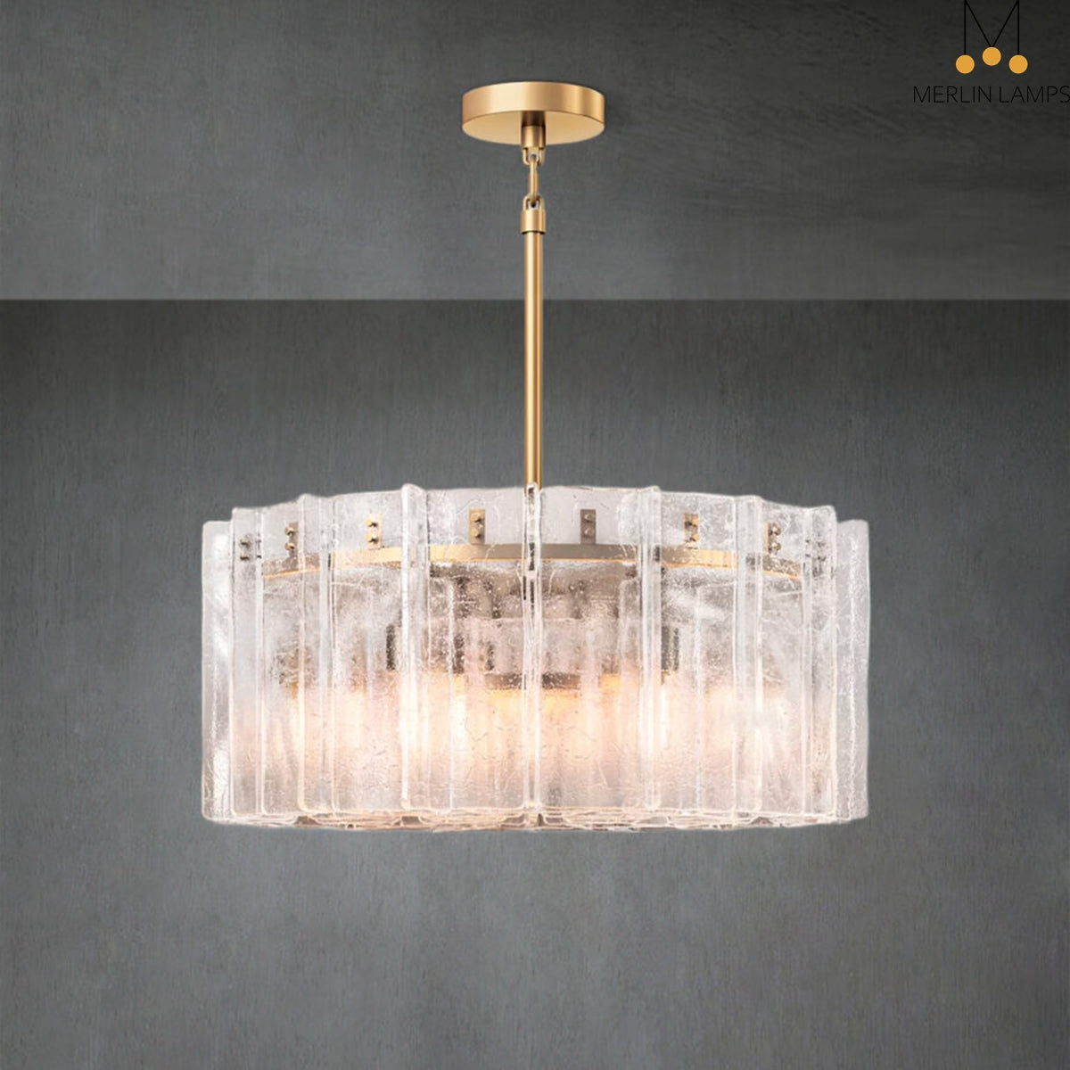 Latrel Clear Glass Round Chandelier 36”