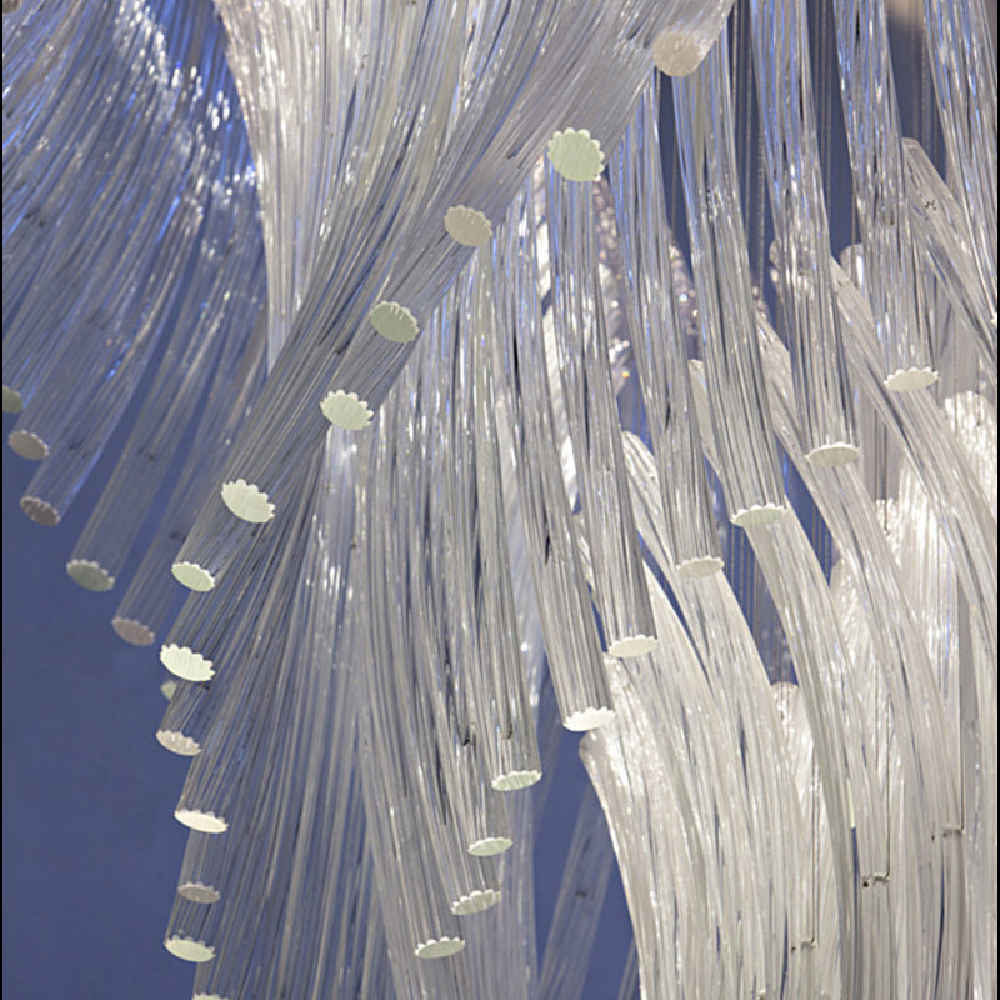 long stair crystal chandelier