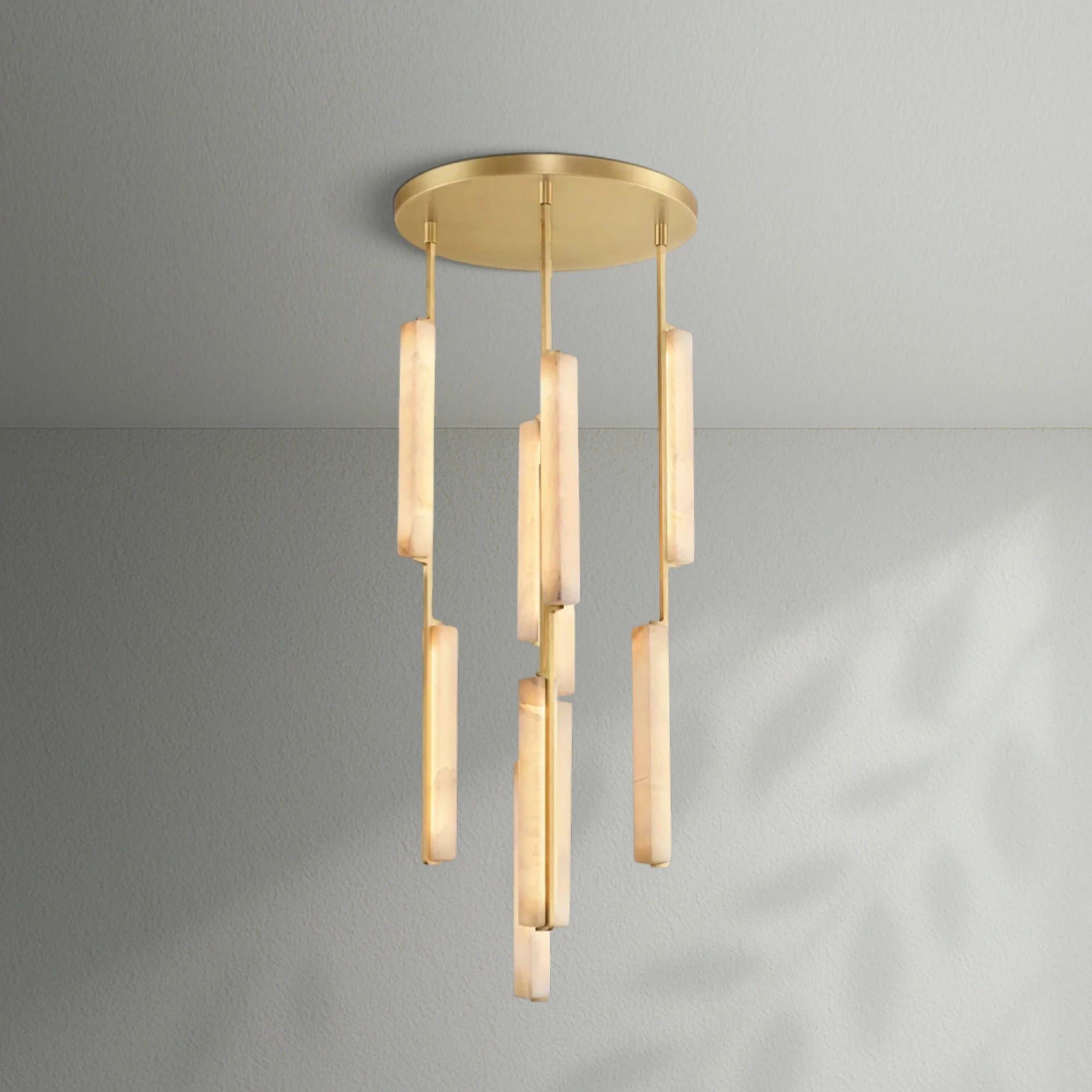 Aedubon Alabaster Round Chandelier