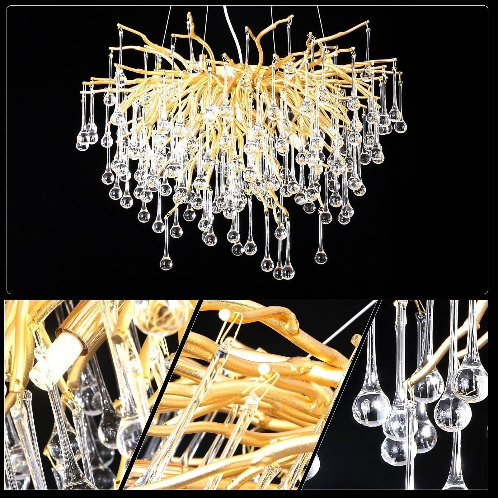 Luster Gaze Veridian Bloom Branch Chandelier - Background Shot
