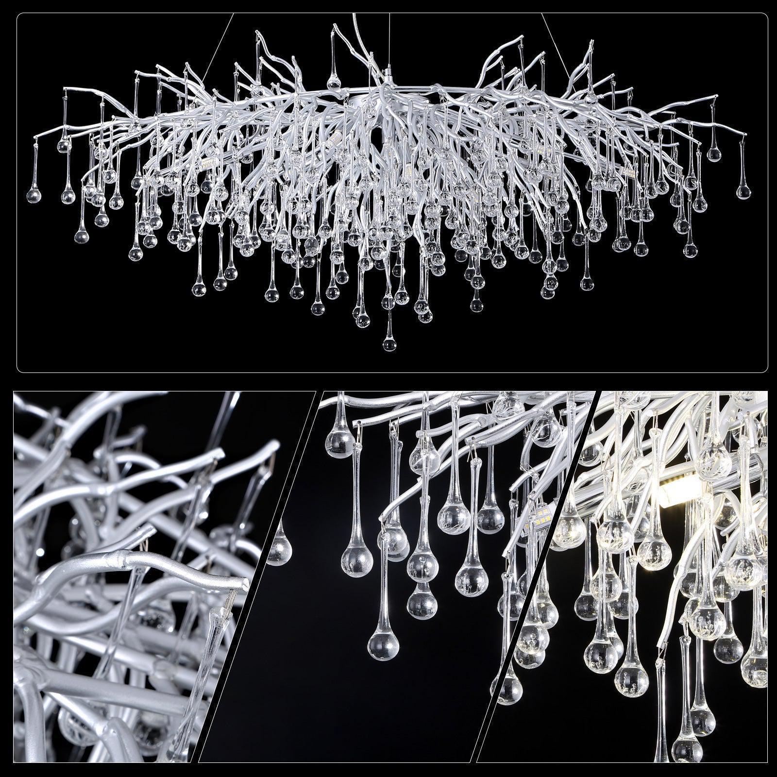 Luster Gaze Veridian Branch Rectangle Chandelier - Background Shot