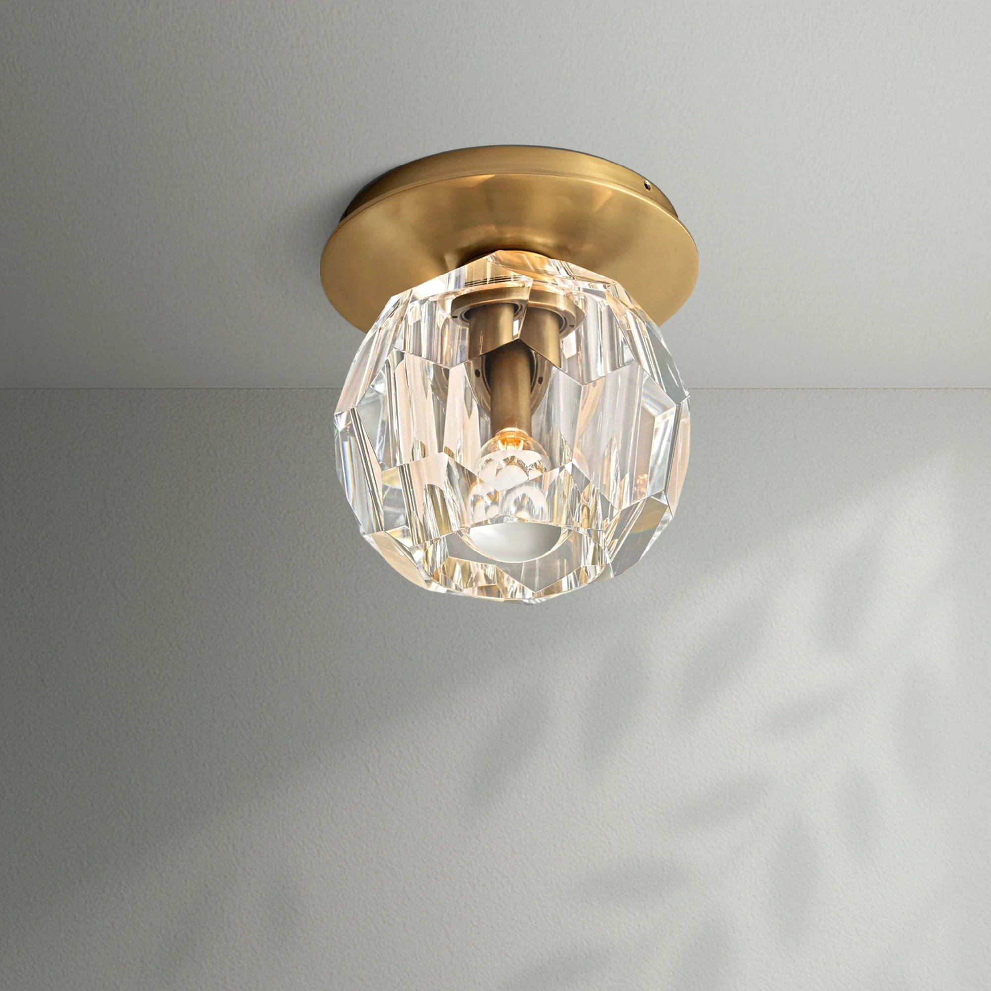Boule Do Crystal Glass Petite Flushmount