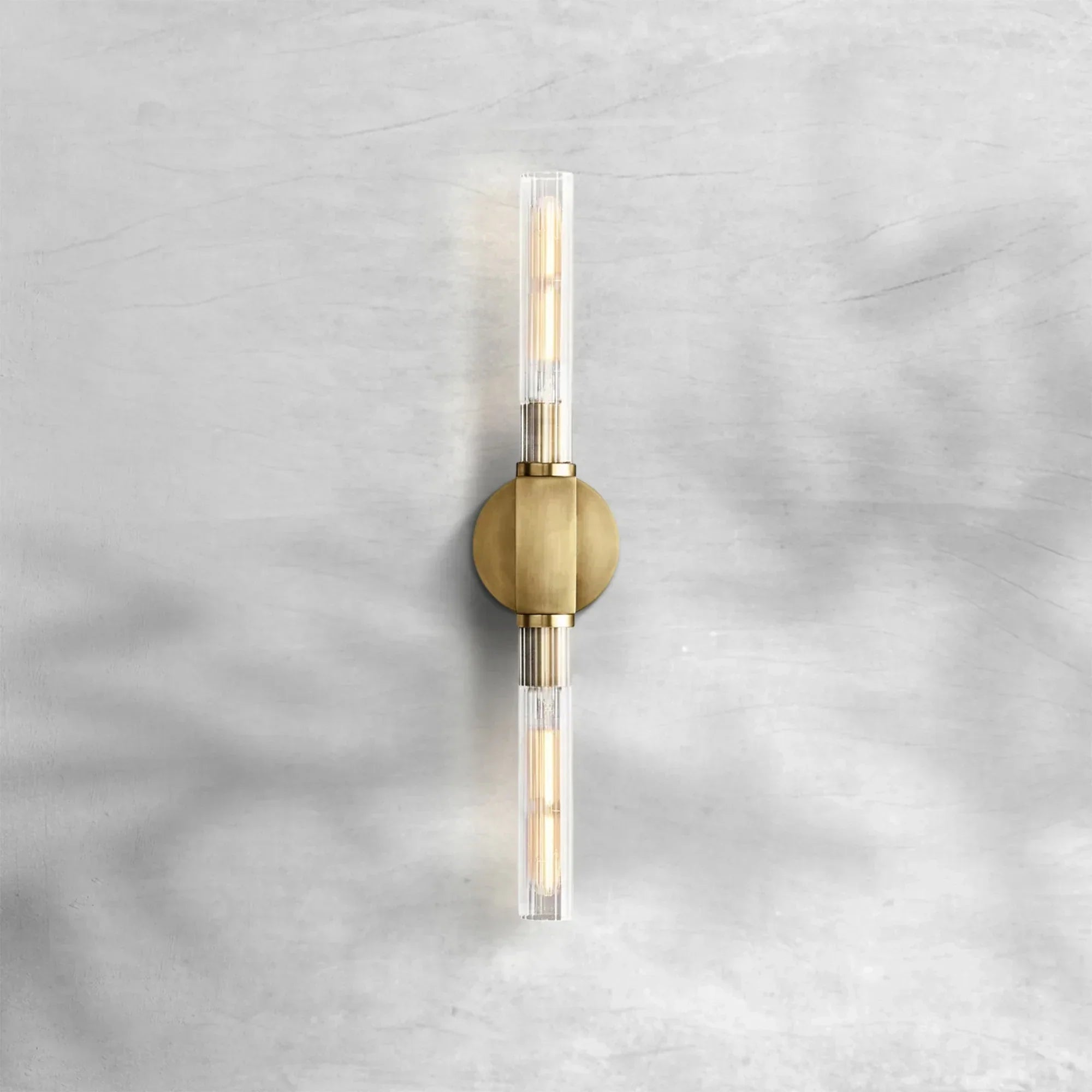 Cannel Glass Linear Wall Sconce
