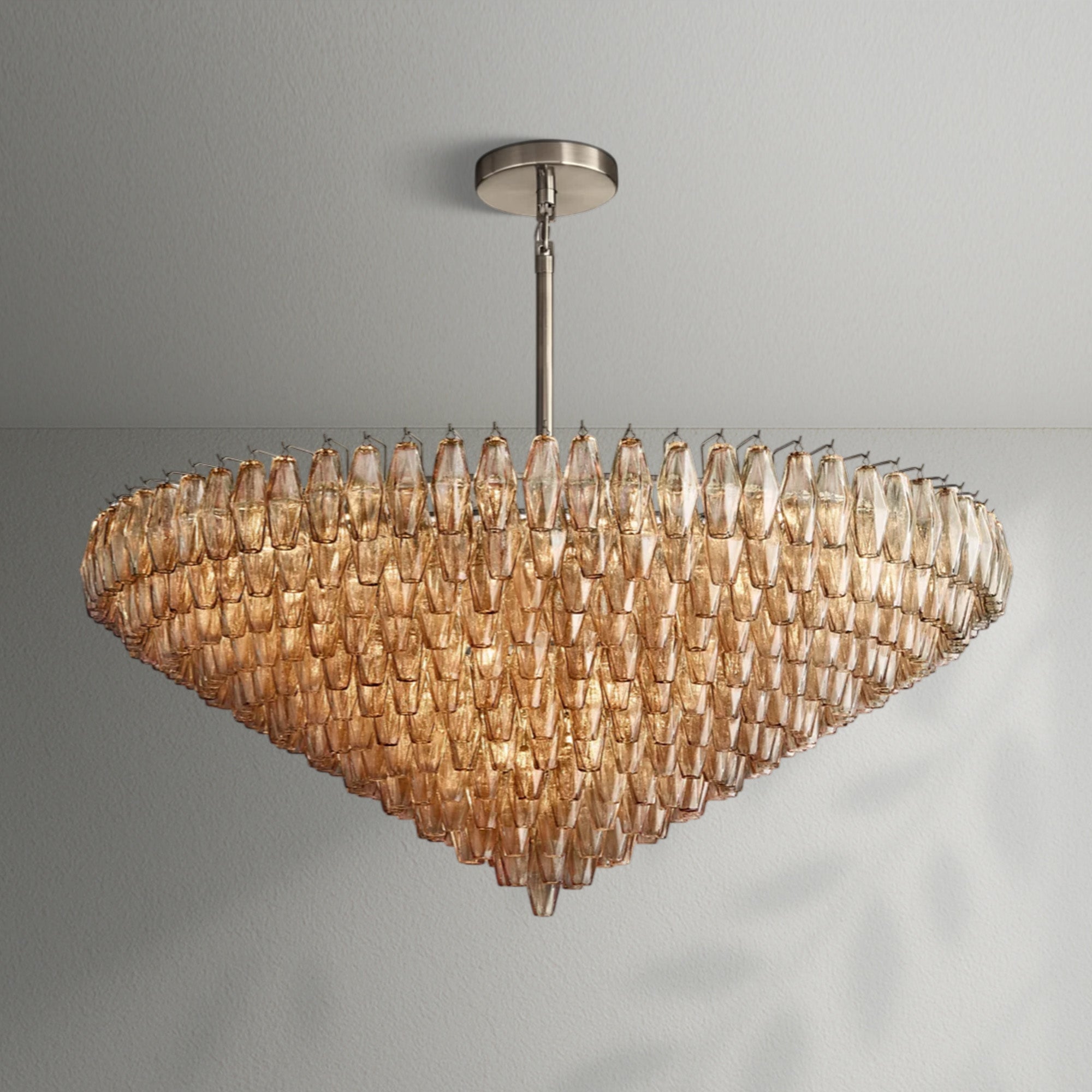Chiaran Glass Tiered Round Chandelier