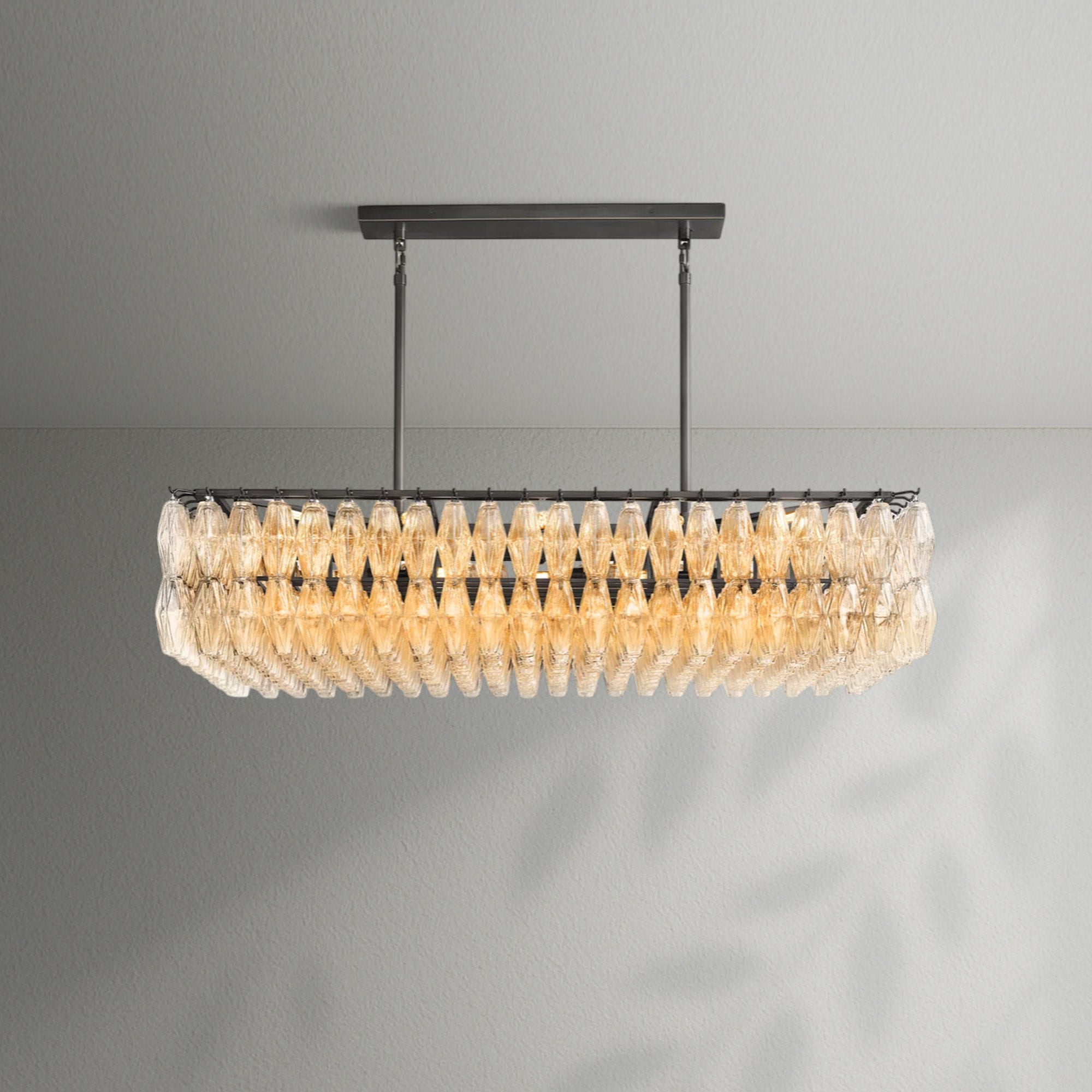 Chiaran Glass Rectangular Chandelier