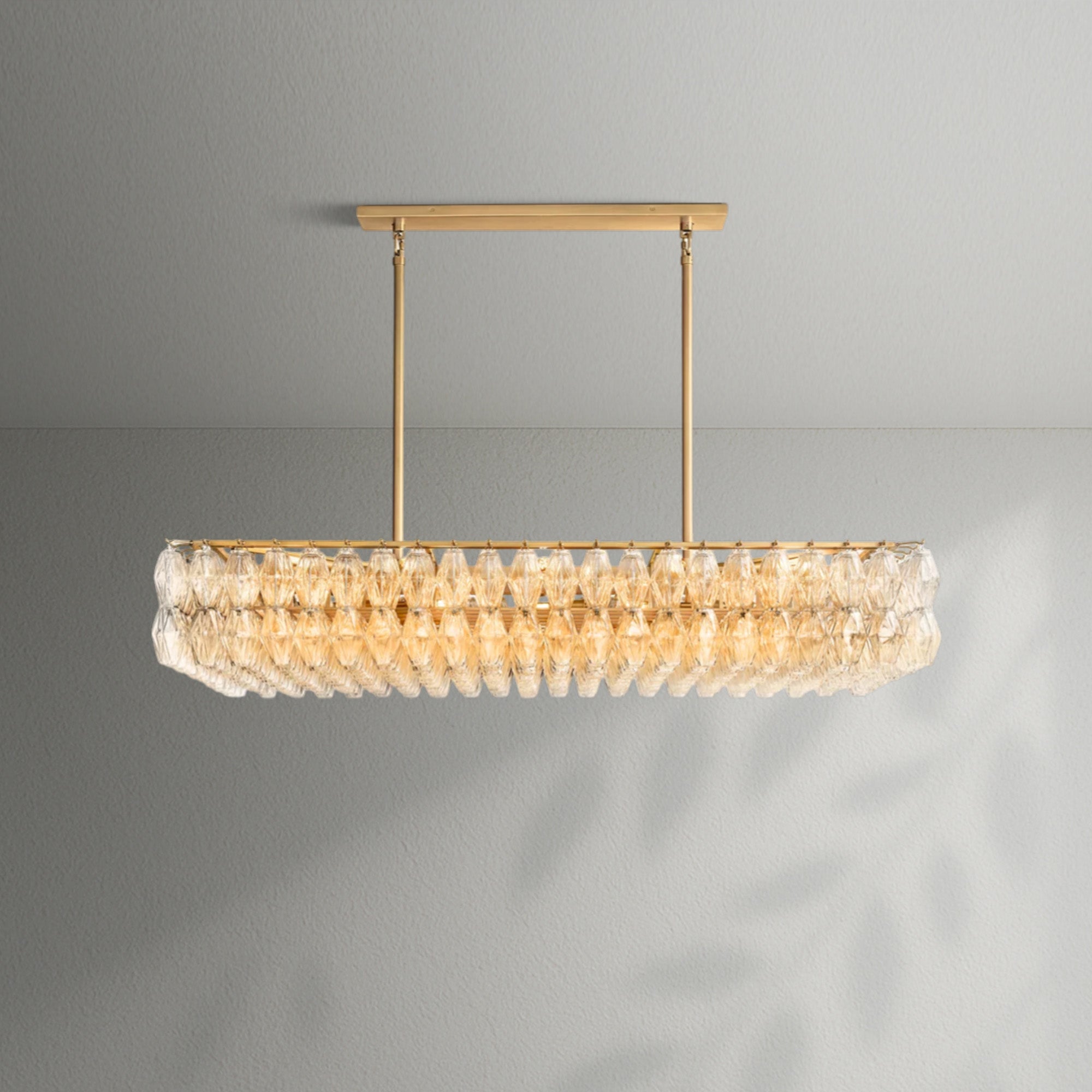 Chiaran Glass Rectangular Chandelier