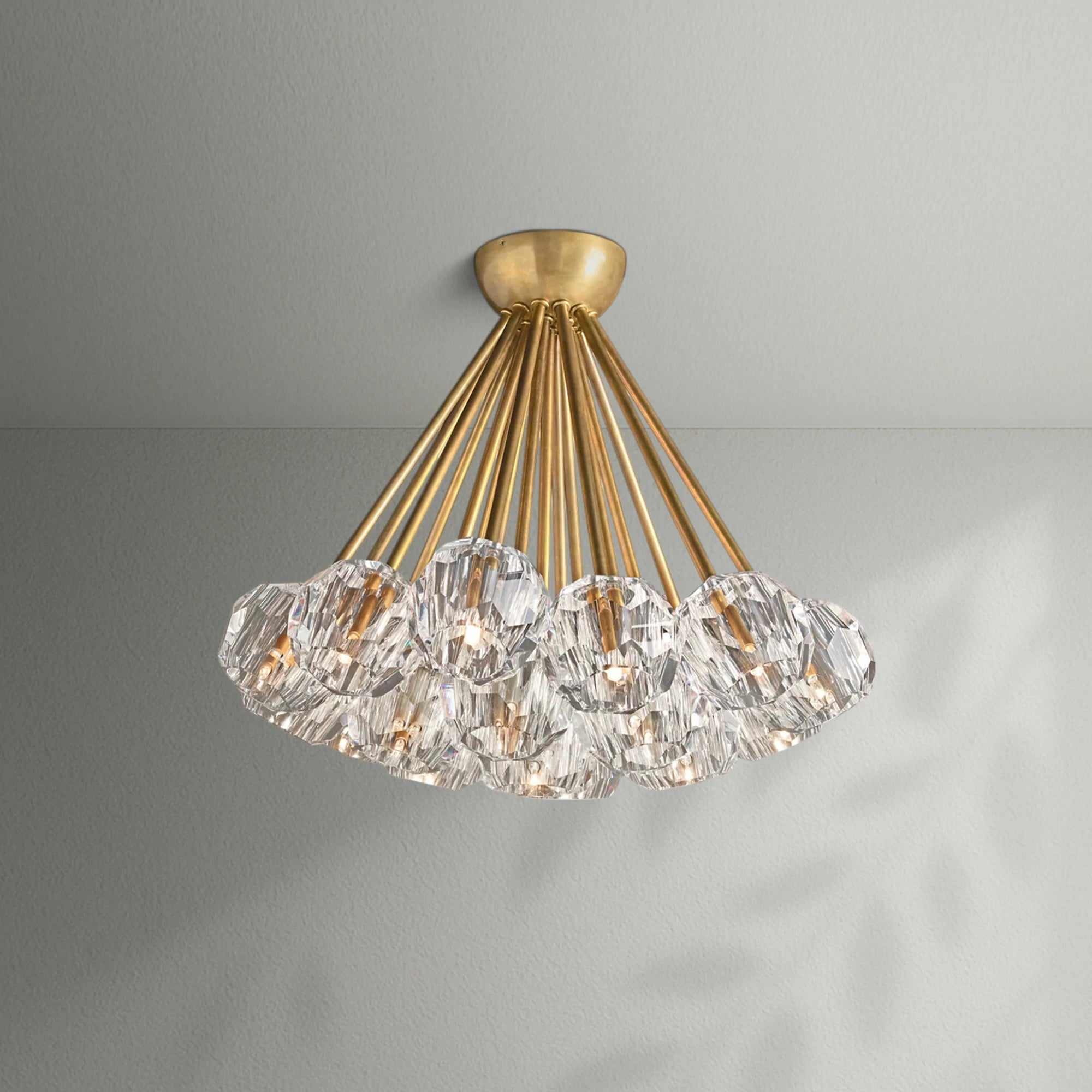 Boule Do Crystal Glass Flushmount