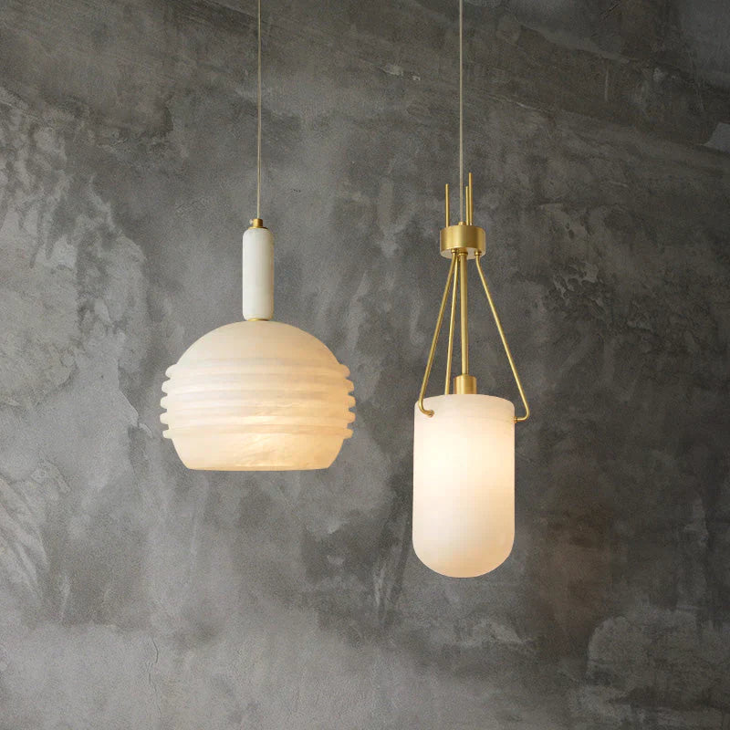 Nina Modern Alabaster  Pendant Light, Alabaster Pendant Lamp Besides Bed Pendant Light Luster Gaze   
