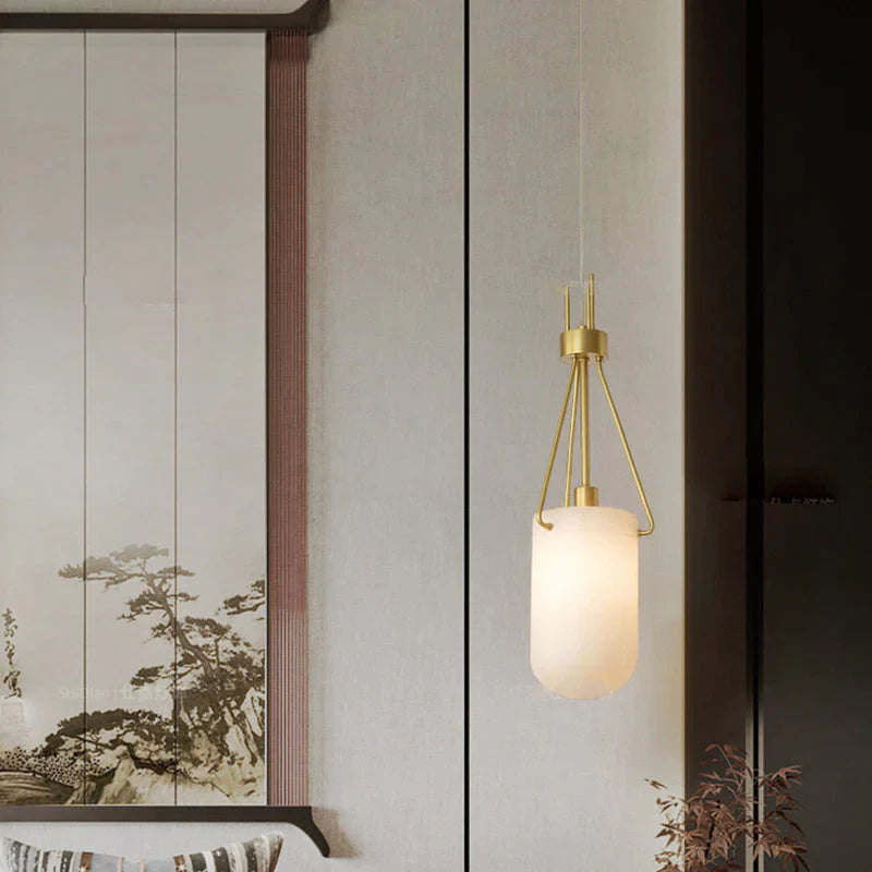 Nina Modern Alabaster  Pendant Light, Alabaster Pendant Lamp Besides Bed Pendant Light Luster Gaze A  