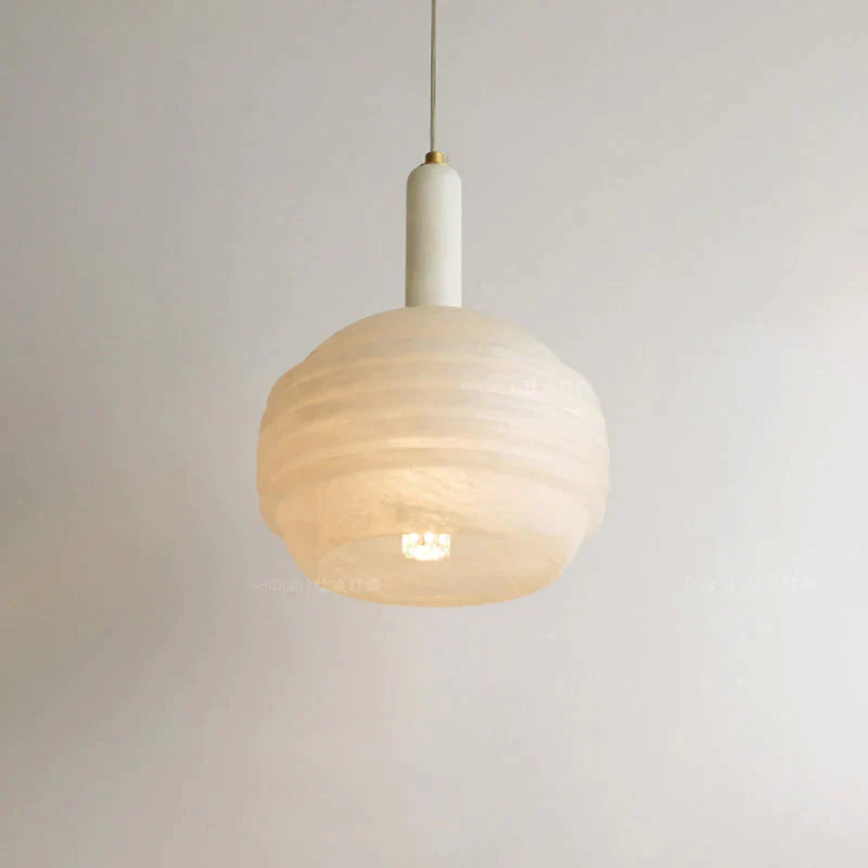 Nina Modern Alabaster  Pendant Light, Alabaster Pendant Lamp Besides Bed Pendant Light Luster Gaze B  