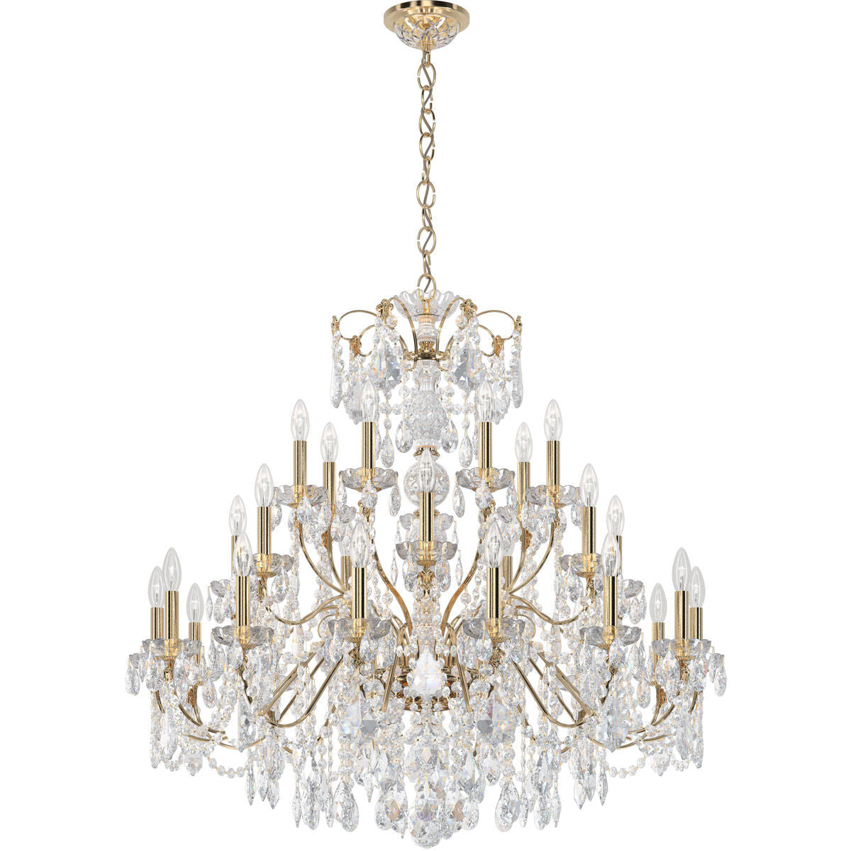 Luster Gaze Regal Cascade Round Chandelier - Background Shot