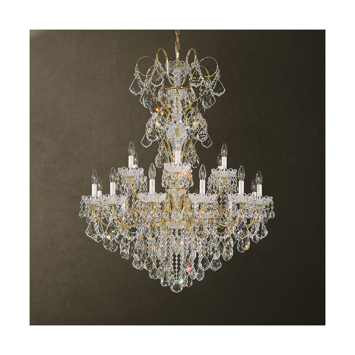 Luster Gaze Grand Fleur-de-Lys Chandelier 36" - Background Shot