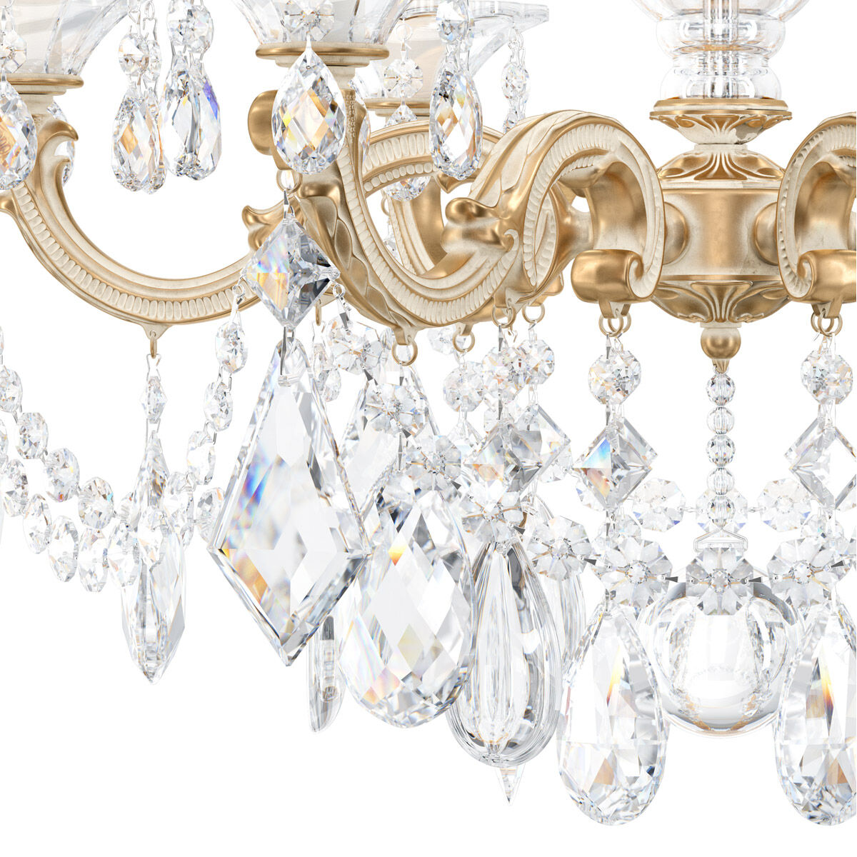 Luster Gaze Heirloom Gold Rococo Grand Chandelier 23" - Background Shot