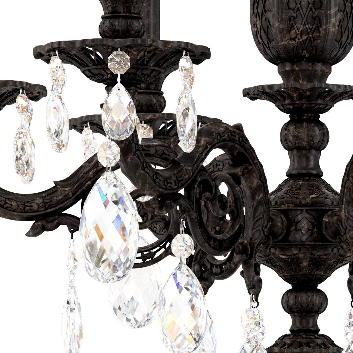 Luster Gaze Regal Grandeur 6-Light Chandelier 24" - Background Shot
