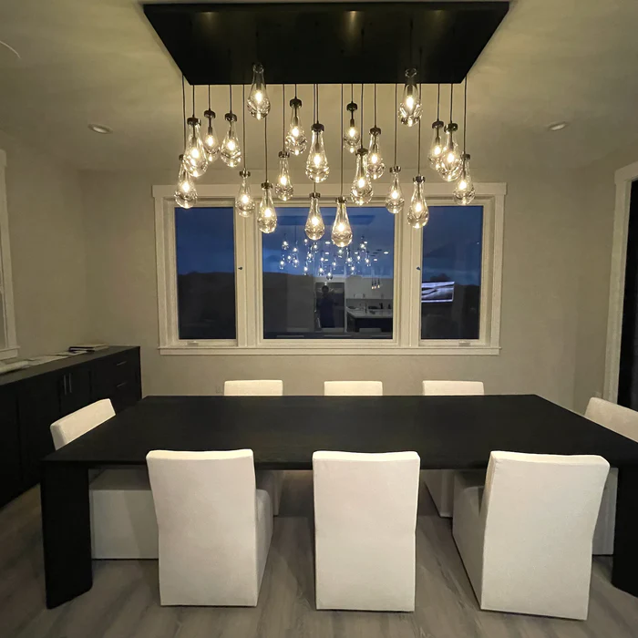 Raindrop Rectangular Chandelier 54" 72"