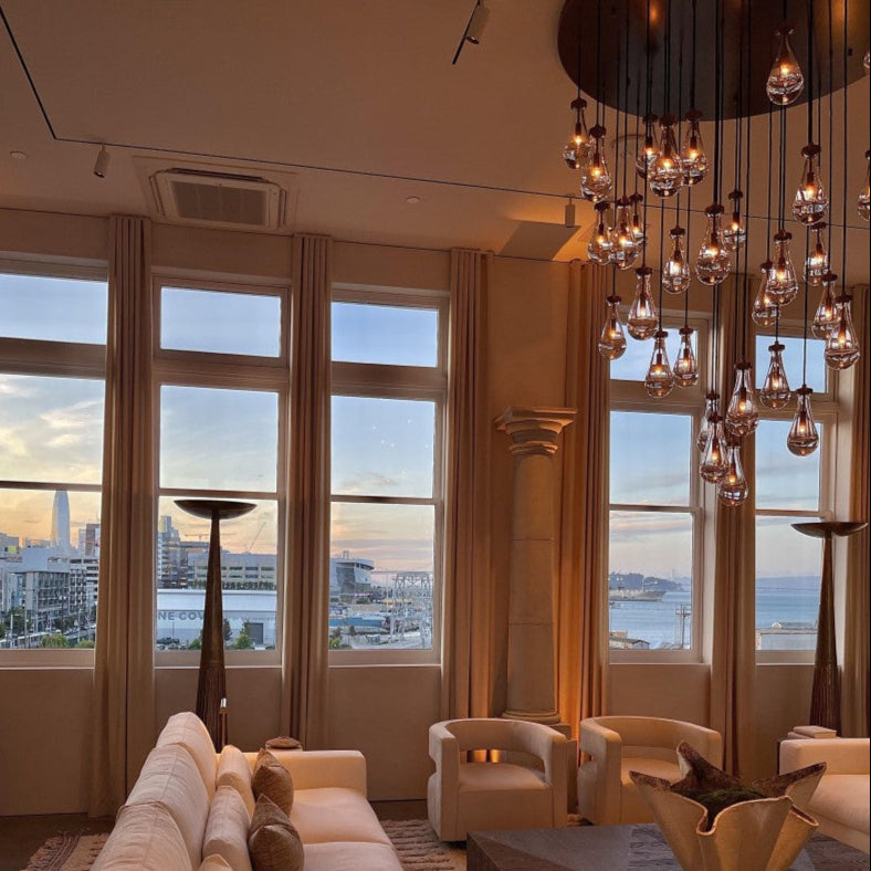 Raindrop Round Modern Chandelier Light