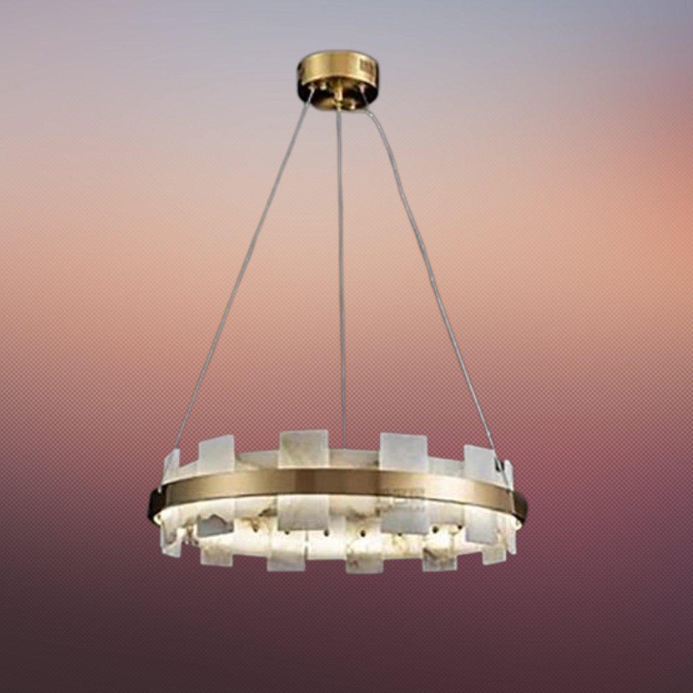 Varnaka Alabaster Chandelier Light
