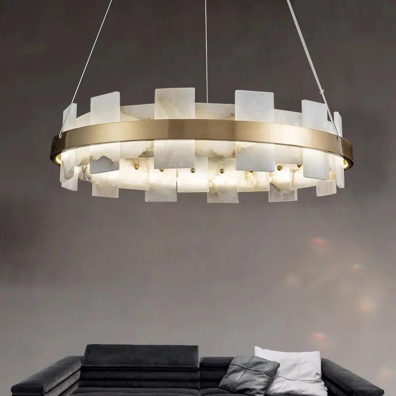 Varnaka Alabaster Chandelier Light
