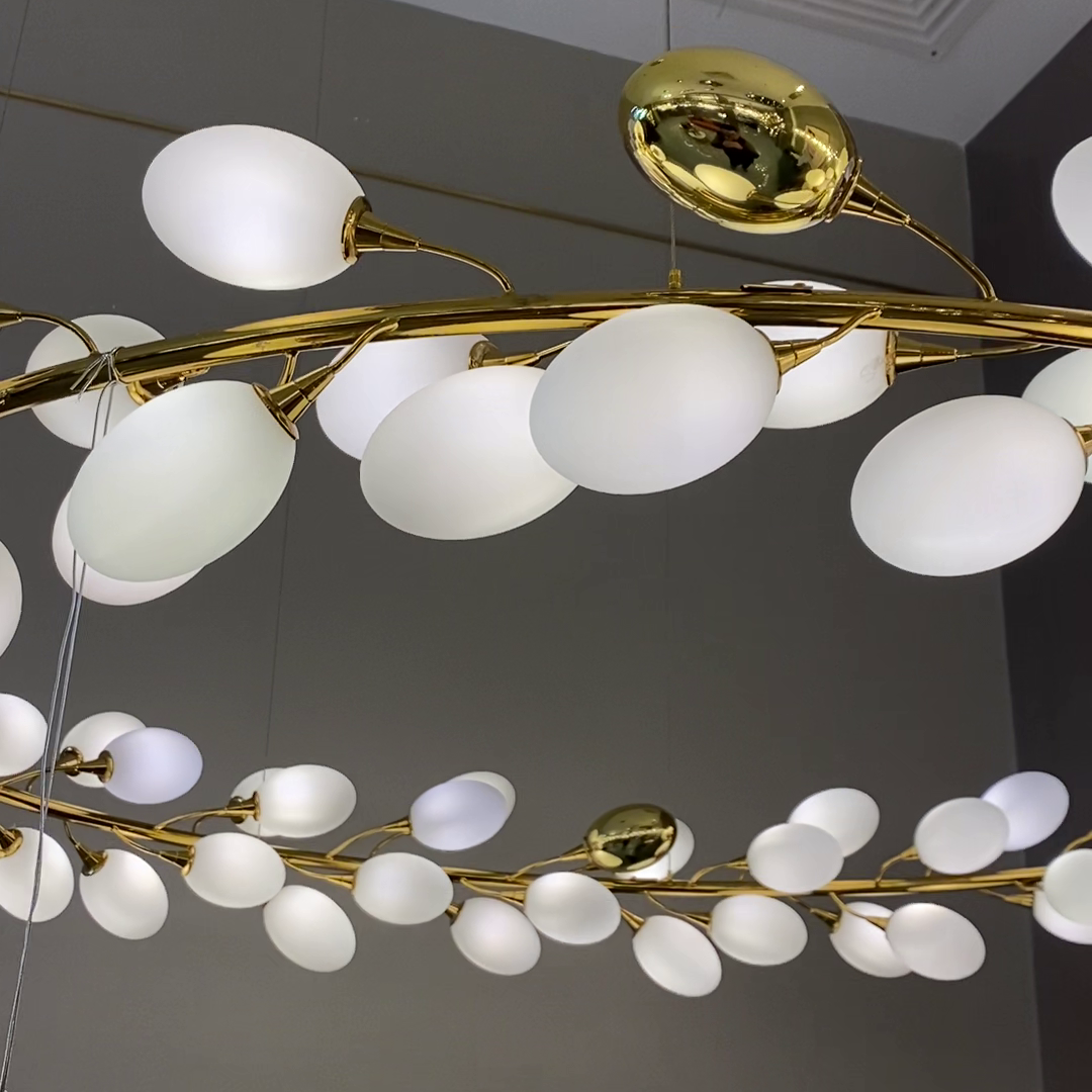Luster Gaze Verdant Orb Modern Branch Chandelier - Background Shot