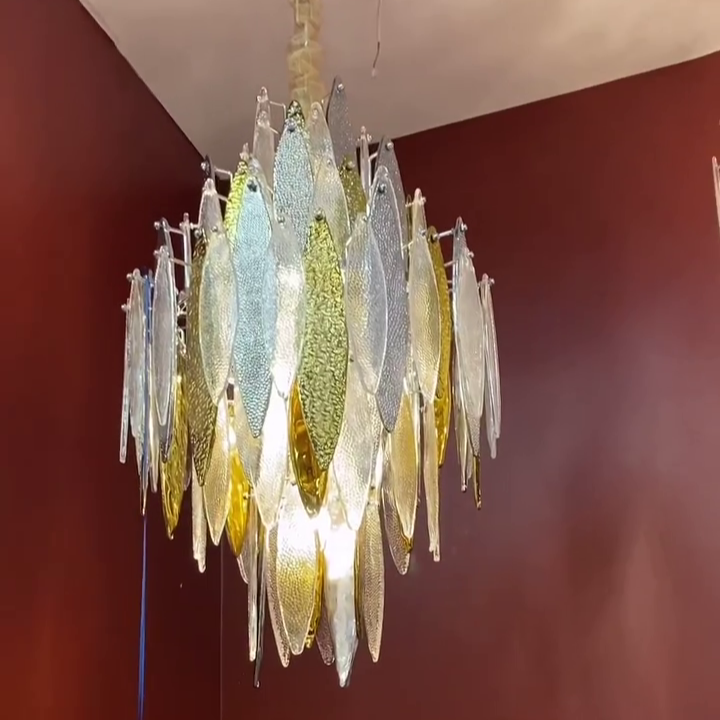 Luster Gaze Veridian Bloom Tiered Branch Chandelier - American estate entrance hall