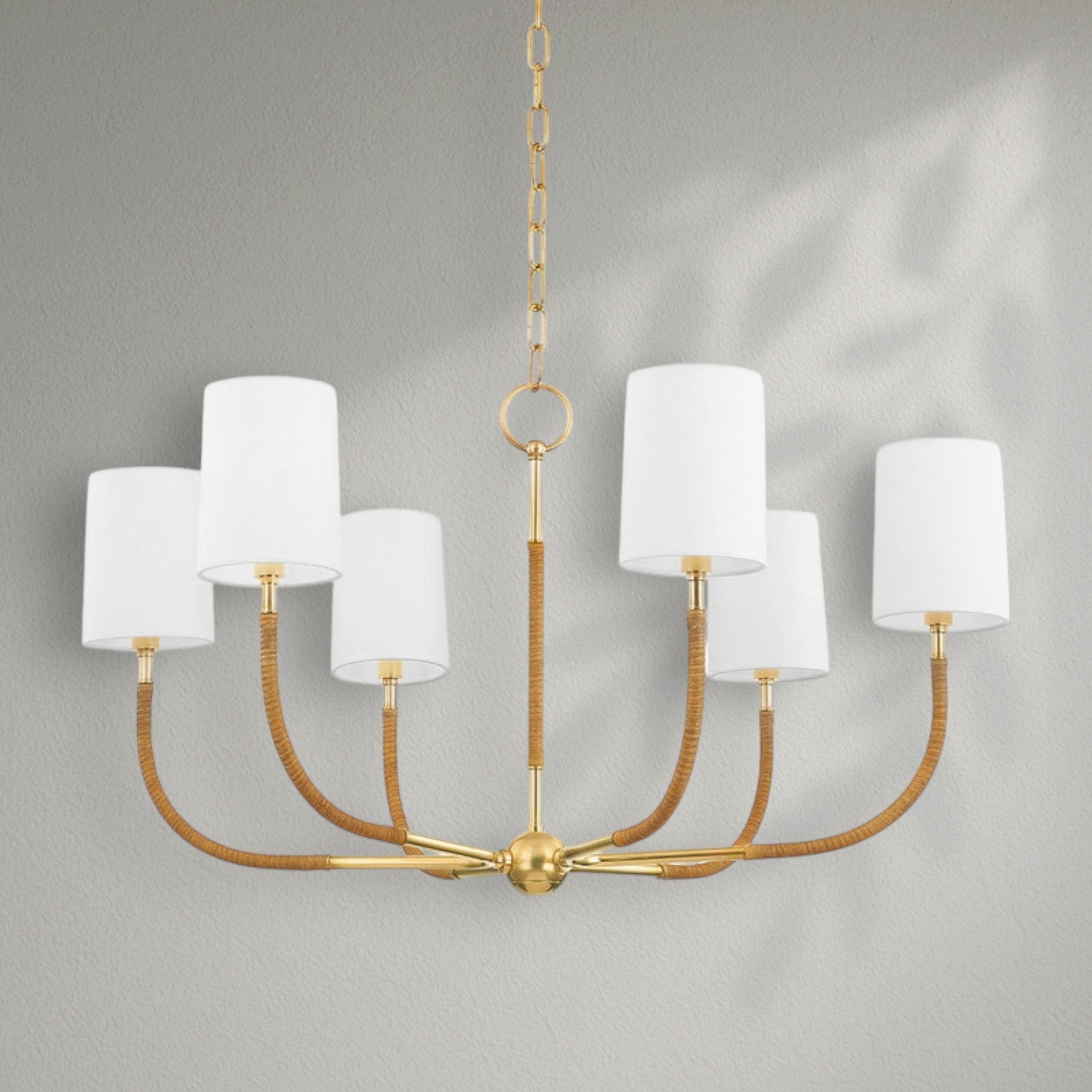 Ward Metal Chandelier 34"