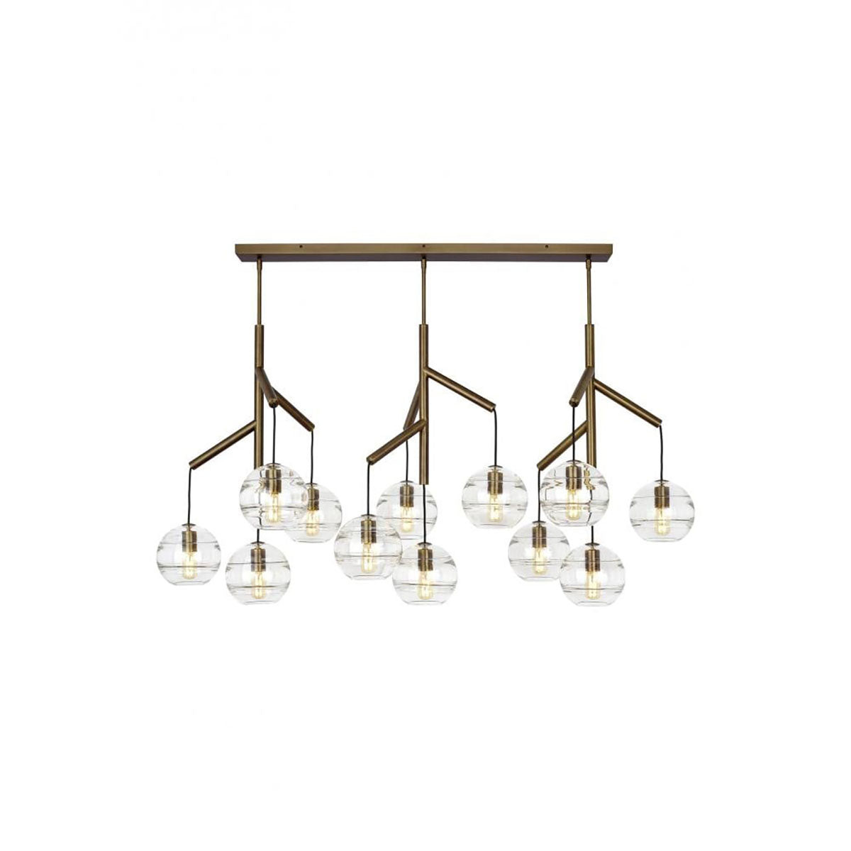 Art Glass Ball Sedona Triple Chandelier - Luster Gaze