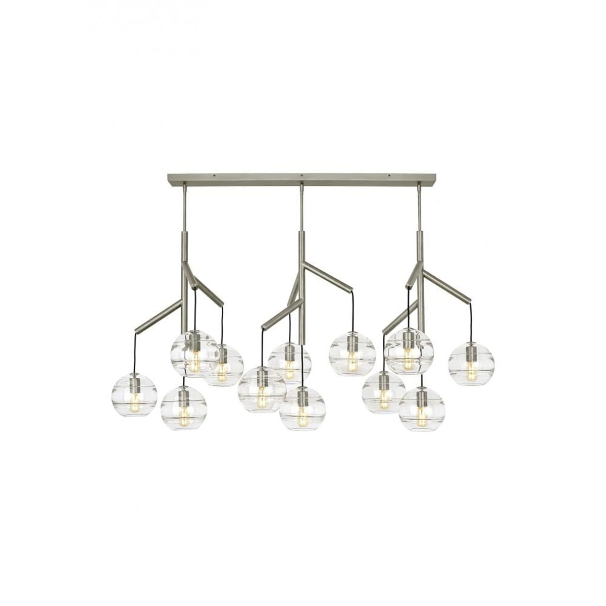 Art Glass Ball Sedona Triple Chandelier - Luster Gaze